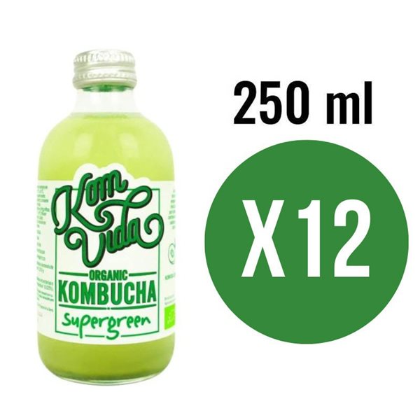 Kombucha Supergreen Bio 12x250ml Komvida-lateral