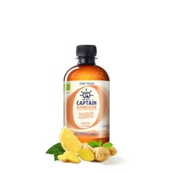Kombucha ZERO Ingwer & Zitrone Bio 400ml Captain Kombucha