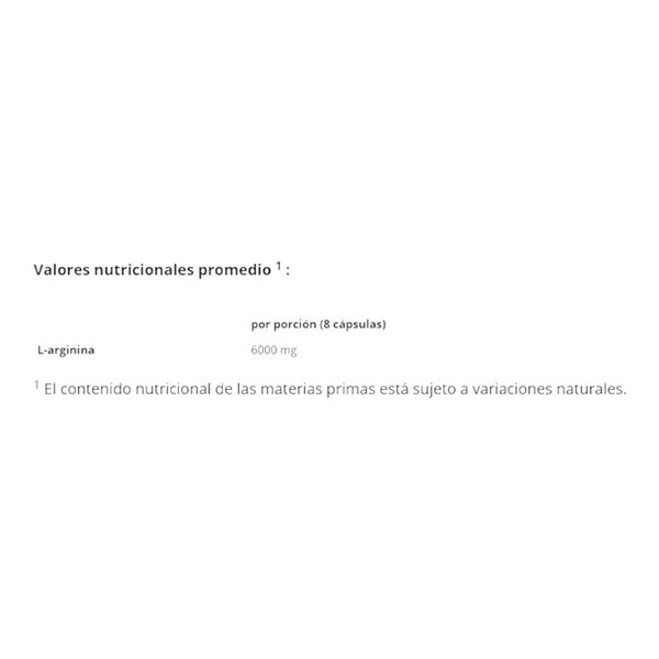 L-Arginine 6000 360 Caps-detalle