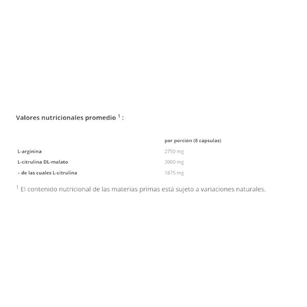 L-Arginine Citrulline 360 Caps-detalle
