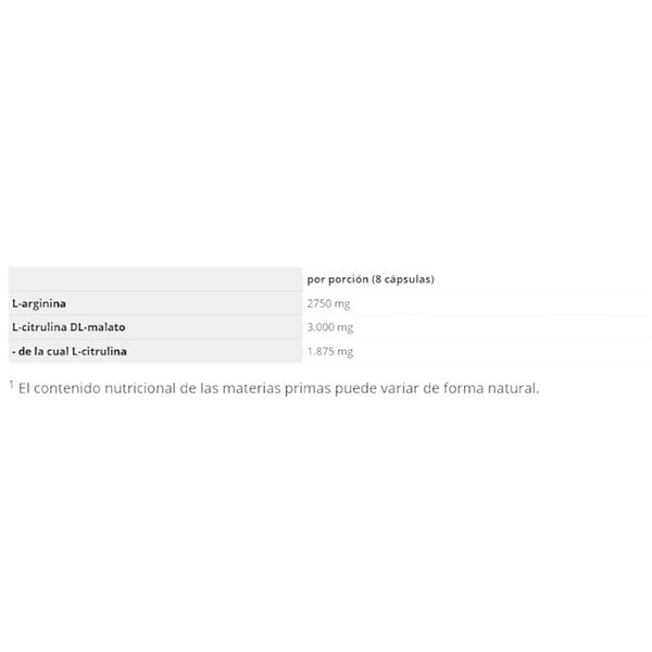 L-Arginine + L-Citrulline 360 Caps-detalle