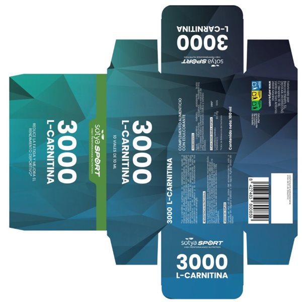 L-Carnitina 3000 10 viales x 10ml Sotya SPORT-trasera