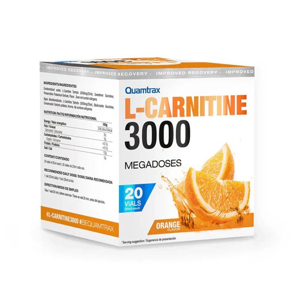 L-Carnitine 3000 20 x 25 ml-trasera