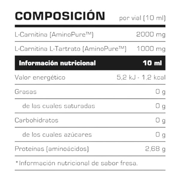 L-Carnitine 3000 Aminopure 20 x 10 Ml-detalle