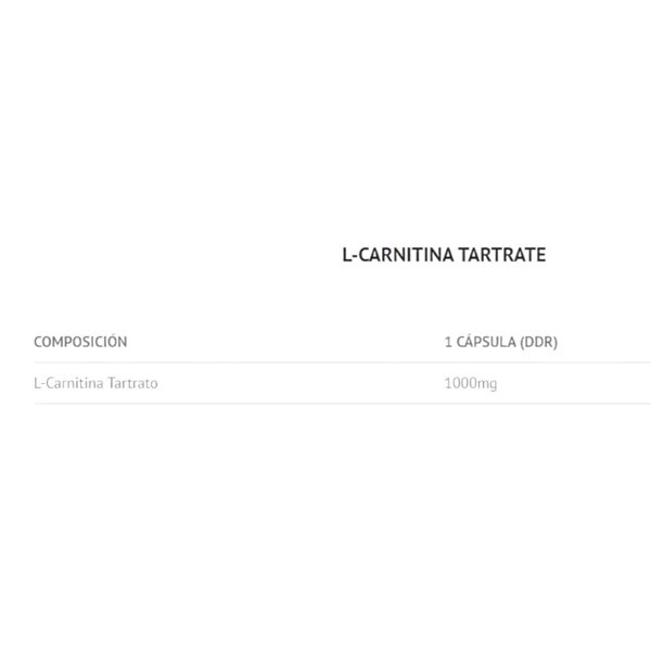 L Carnitine Tartrate Carnipure® 100 Caps-detalle