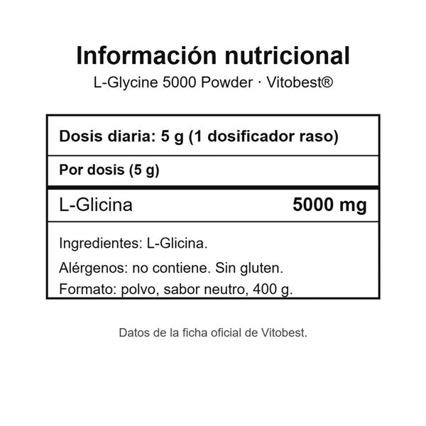 L-Glycine 5000 Powder 400 Gr-detalle