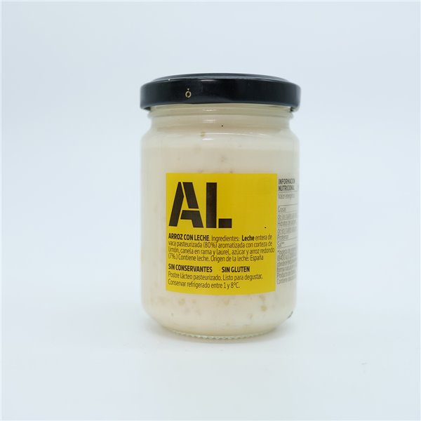LA CHAPELLE Riz au lait, dessert lacté traditionnel en pot en verre, avec cannelle et citron, sans gluten, 145 g-detalle