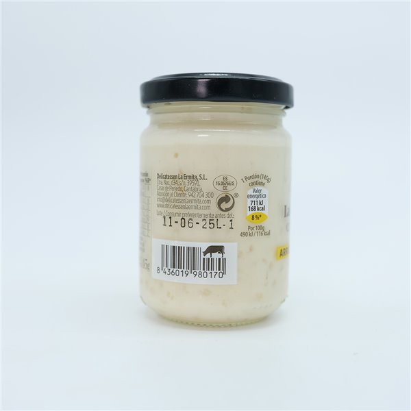 LA CHAPELLE Riz au lait, dessert lacté traditionnel en pot en verre, avec cannelle et citron, sans gluten, 145 g-trasera