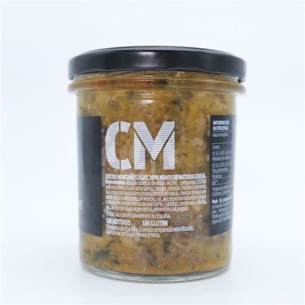 DIE KAPELLE Cocido Montañés Light, Traditionelles Kantabrisches Rezept mit Bohnen, Kohl und Würstchen, Gluten- und allergenfrei, Glasbehälter 320 g.-detalle