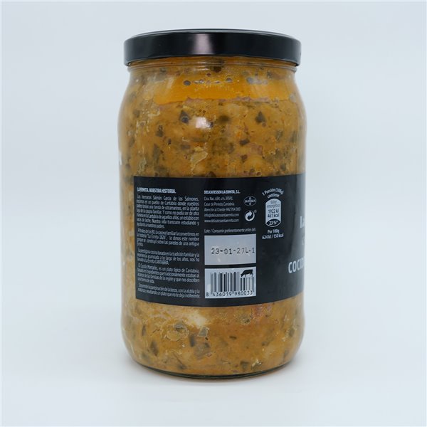 THE HERMITAGE Traditional Mountain Stew, Cantabrian Recipe with Beans, Cabbage, and Compango, Gluten and Allergen Free, Glass Jar 1850 g-trasera