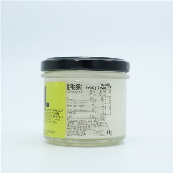 La chapelle Délices de Citron, dessert crémeux lacté avec yaourt et fromage blanc, saveur douce avec une touche d'agrumes, sans gluten, 110 g (lot de 6 unités)-lateral