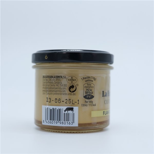 DIE EINSIEDLEREI Kaffee-Flan, handgefertigtes Dessert mit Vollmilch, Käse und natürlichem Kaffee, glutenfrei, vakuumverpackt, 110 g (Packung mit 6 Stück)-trasera