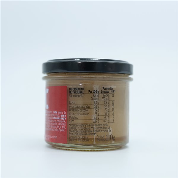 DIE KAPPELLE Schokoladenpudding, handgemachtes Dessert mit Milch, weißem Käse und dunkler Schokoladenglasur, glutenfrei, 110 g (Packung mit 6 Stück)-lateral