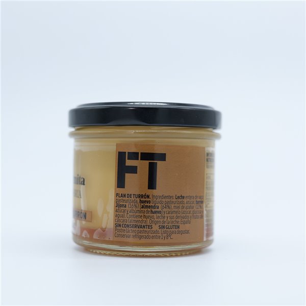 THE HERMITAGE Turron Flan, Artisan Dessert with Whole Milk, Egg and Almond, 100% Natural, Gluten Free, 110 g-detalle