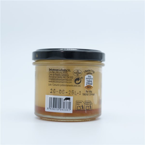 THE HERMITAGE Turron Flan, Artisan Dessert with Whole Milk, Egg and Almond, 100% Natural, Gluten Free, 110 g-trasera