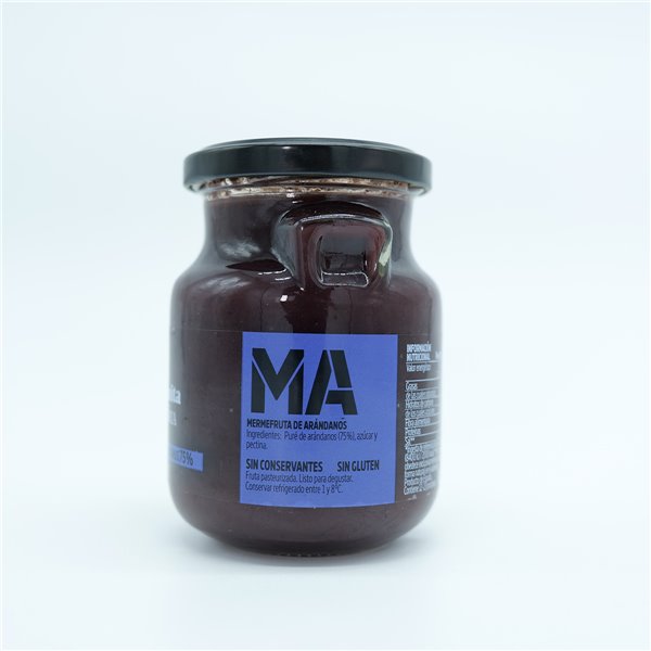 LA ERMITA MermeFruta de Arándanos, Compota Estilo Mermelada con 75% Fruta, Bajo en Azúcar, Sin Gluten ni Conservantes, Tarro de Vidrio 275 g-detalle