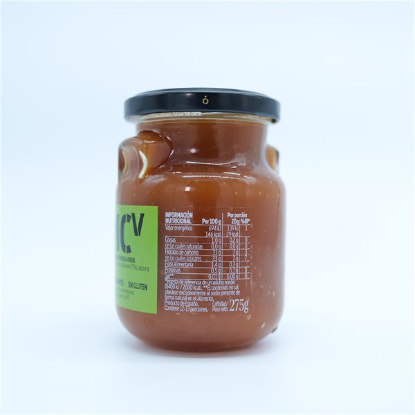 LA ERMITA MermeFruta de Ciruela Verde, Compota Estilo Mermelada con 75% Fruta, Sabor Fresco y Ácido, Sin Gluten ni Conservantes, Tarro de Vidrio 275 g-lateral