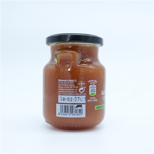 LA ERMITA MermeFruta de Ciruela Verde, Compota Estilo Mermelada con 75% Fruta, Sabor Fresco y Ácido, Sin Gluten ni Conservantes, Tarro de Vidrio 275 g-trasera