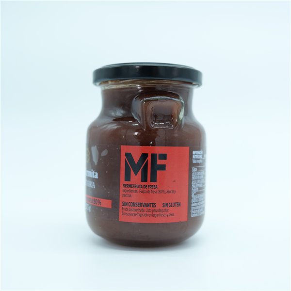 LA CHAPELLE MermeFruta de fraise, compote de style confiture avec 80% de fruits, goût naturel et sans conservateurs, pot en verre de 275 g-detalle