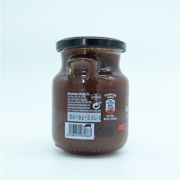 LA CHAPELLE MermeFruta de fraise, compote de style confiture avec 80% de fruits, goût naturel et sans conservateurs, pot en verre de 275 g-trasera