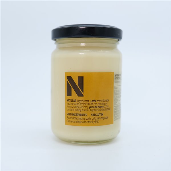 LA ERMITA Natillas, Postre Lácteo Cremoso con Yema de Huevo, Canela y Limón, Sabor Tradicional Artesano, Sin Gluten, 145 g-detalle