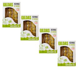LA MAR SALADA, Gilda Artesanal del Cantábrico, en Aceite de Girasol, Tarrinas de 150 grs de 6 unds (Pack de 4)