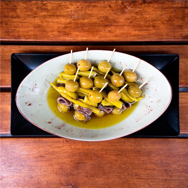 LA MAR SALADA, Gilda Artesanal del Cantábrico, en Aceite de Girasol, Tarrinas de 150 grs de 6 unds (Pack de 4)-trasera