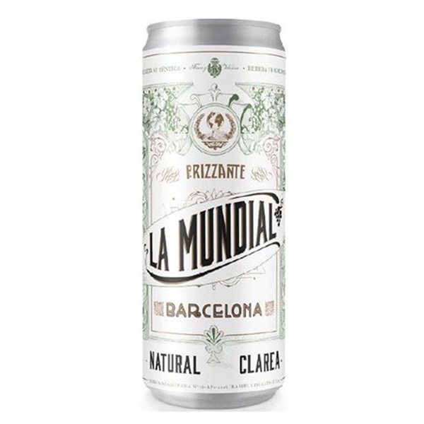 La Mundial Barcelona, latas Natural Clarea Frizzante-lateral
