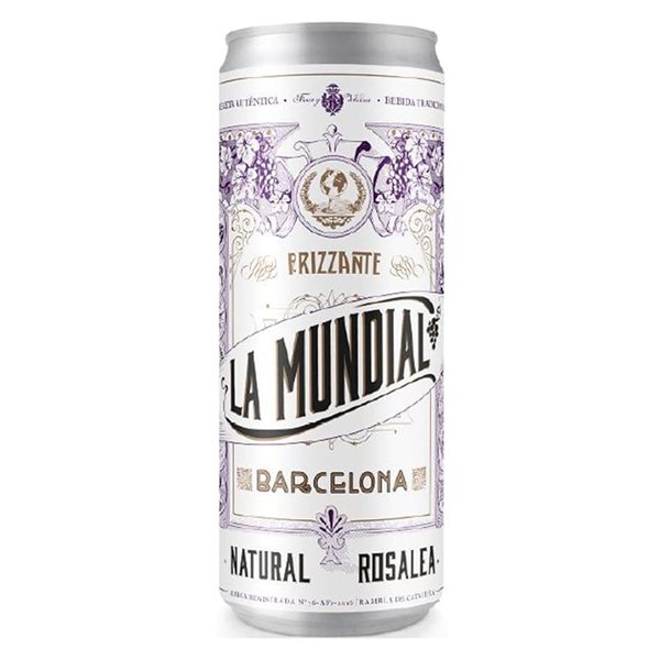 La Mundial Barcelona, Natural Rosalea Frizzante Cans-detalle