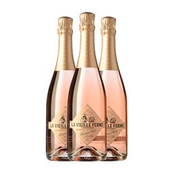 La Vieille Ferme Vin de Pays d'Oc Sparkling — Espumoso, Rosé — Rosado 75 cl Espumoso Rosado (Caja de 3 unidades)