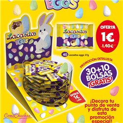 Lacasito Eggs Expositor 30Unidades+10Unidades de 37 Gramos