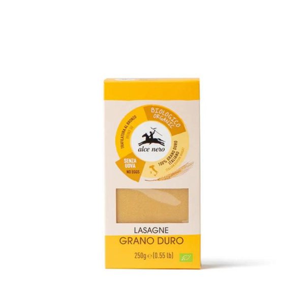 Bio Hartweizennudeln Lasagne 250g Alce Nero-detalle