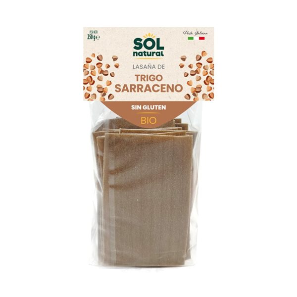 Buckwheat lasagna S/G Organic 250g Sol Natural-detalle