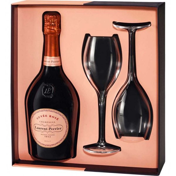 Laurent-Perrier Cuvée Rosé Brut Estuche  + 2 Copas-detalle