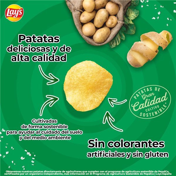 LAY’S Campesinas Sustainable Farming Potato Chips with Vegetable Flavors, 150 g Bags, Pack of 12 (With or Without Gift)-izquierda
