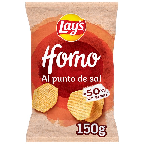 LAY’S Four Pommes de Terre Frites au Four pour Apéritif, Sacs Individuels de 130 g, Pack de 12 (Avec ou Sans Cadeau)-detalle