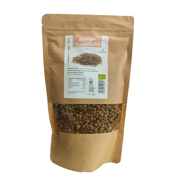 Organic Castellana Lentils 500g Dream Foods-detalle