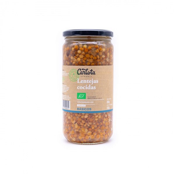 Bio-Linsen gekocht 720g Carlota Organic-lateral