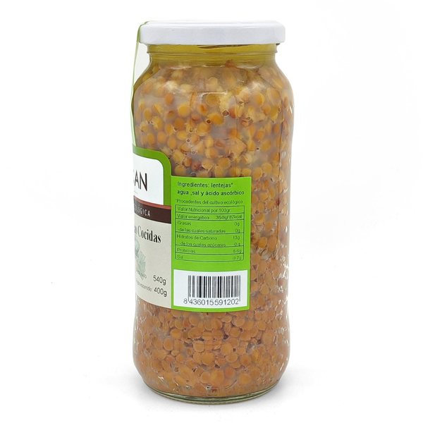 Ökologische Gekochte Puy-Linsen 400g-lateral