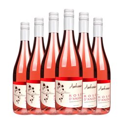 Les Caves de la Loire. Ambroisie Cabernet Franc Semiseco Anjou Rosé — Rosado 75 cl Vino Rosado (Caja de 6 unidades)