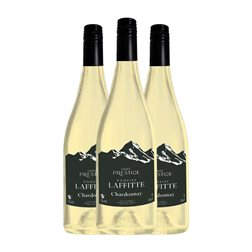 Les Frères Laffitte Chardonnay Vin de Pays Côtes de Gascogne Cuvée, Prestige 75 cl Vino Blanco (Caja de 3 unidades)