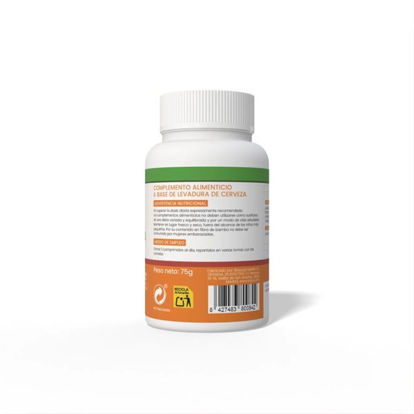 Bierhefe ohne Gluten 500mg 150 Tabletten Sotya.-trasera