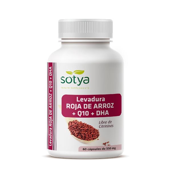 Red yeast rice + Coenzyme Q10 + DHA 730mg 60 capsules Sotya-detalle