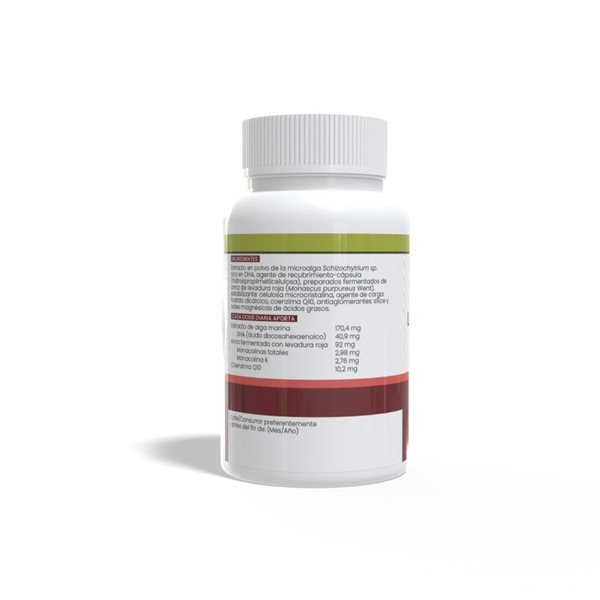 Levure de riz rouge + Q10 + DHA 550mg 60 capsules Sotya-izquierda