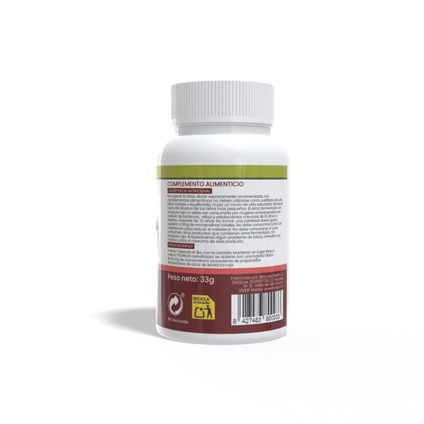 Levure de riz rouge + Q10 + DHA 550mg 60 capsules Sotya-lateral