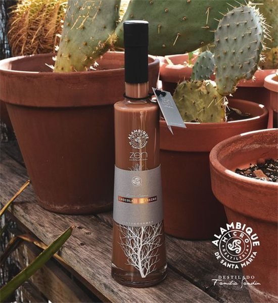 Liqueur-Crème Chocolat et Cerises Zen 50cl-lateral