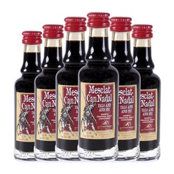 Licor de Hierbas Antonio Nadal Can Nadal Mesclat Botellín Miniatura 4 cl Palo, Anís (Caja de 6 unidades)