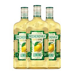 Licor de Hierbas Becherovka Botella Medium 50 cl Lemon — Limón (Caja de 3 unidades)