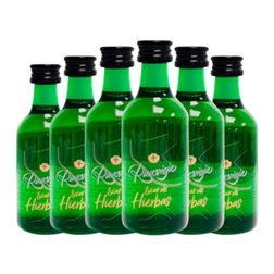 Licor de Hierbas Ruavieja Botellín Miniatura 5 cl Orujo (Caja de 6 unidades)