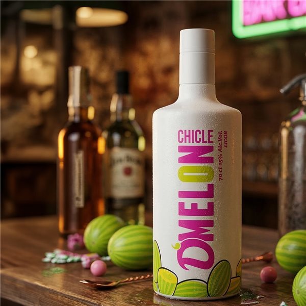 Liqueur de Melon et Chewing-Gum 70cl (15% Vol) – Saveur Douce et Rafraîchissante, Idéal pour les Fêtes. Fabriqué en Espagne-izquierda